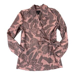 J. Crew Women’s Jacket Blazer Wrap Style Floral Office Career Pink Small